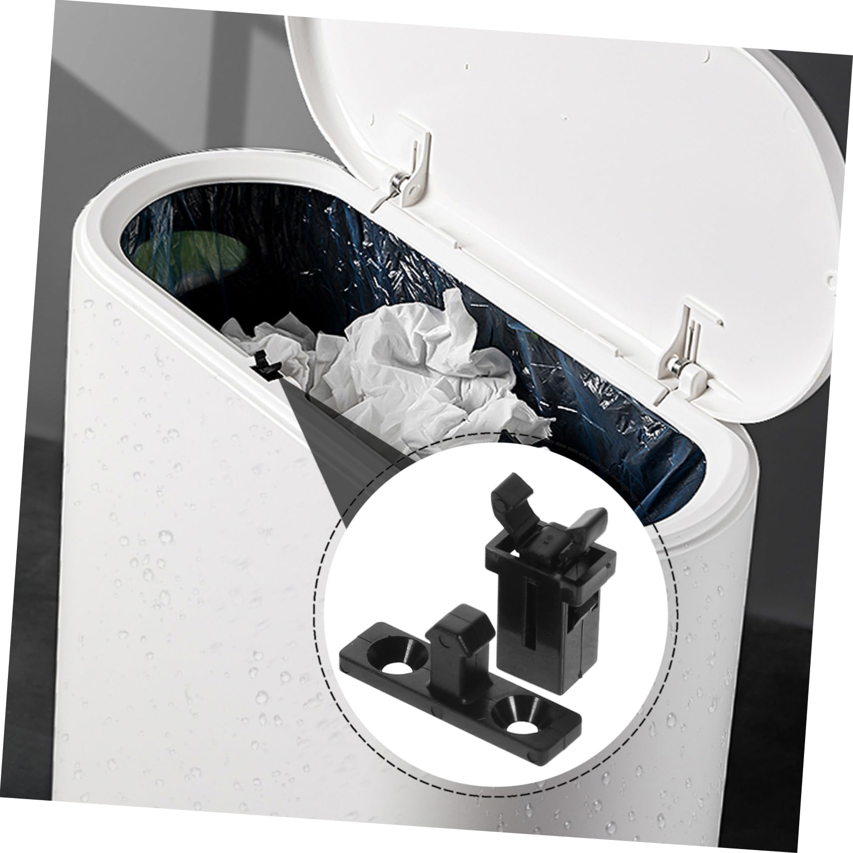 10 Pack Touch Latch Trash Can Lid Lock Pad - Replacement Parts for Garbage Can Lid Pin - Secure Kitchen & Outdoor Trash Bins from Pets & Kids