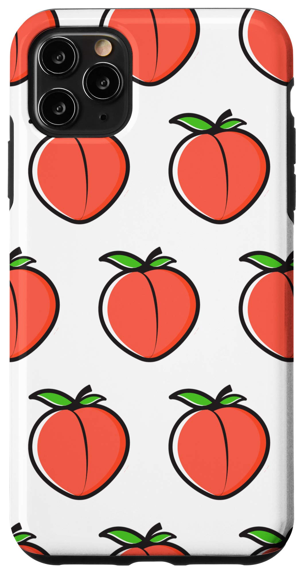 iPhone 11 Pro Max Case - Peach Fruit Design, Summer Tropical Style, Slim Protective Cover for Daily Use, Travel & Outdoor Activities