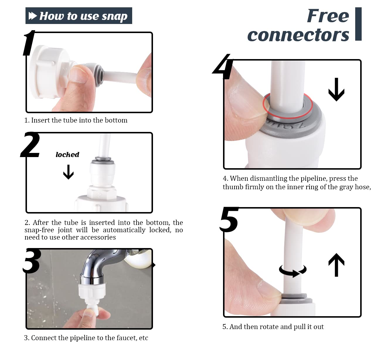 49.2Ft Refrigerator Water Line Kit with Ice Maker Connector - 1/4