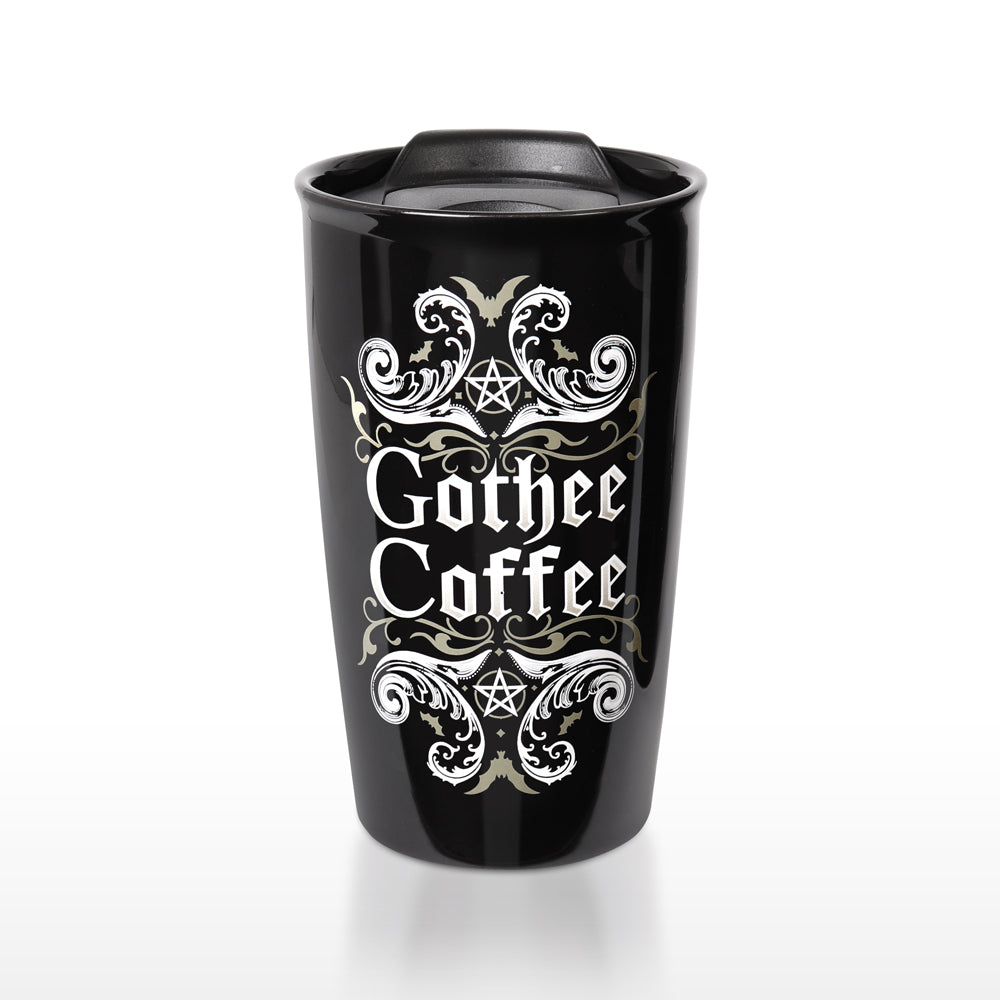 Premium Gothee Coffee Double Walled Insulated Mug - 16oz Stainless Steel Travel Tumbler with Lid - Keeps Drinks Hot/Cold for Hours - Perfect for Office, Commuting & Outdoor Adventures