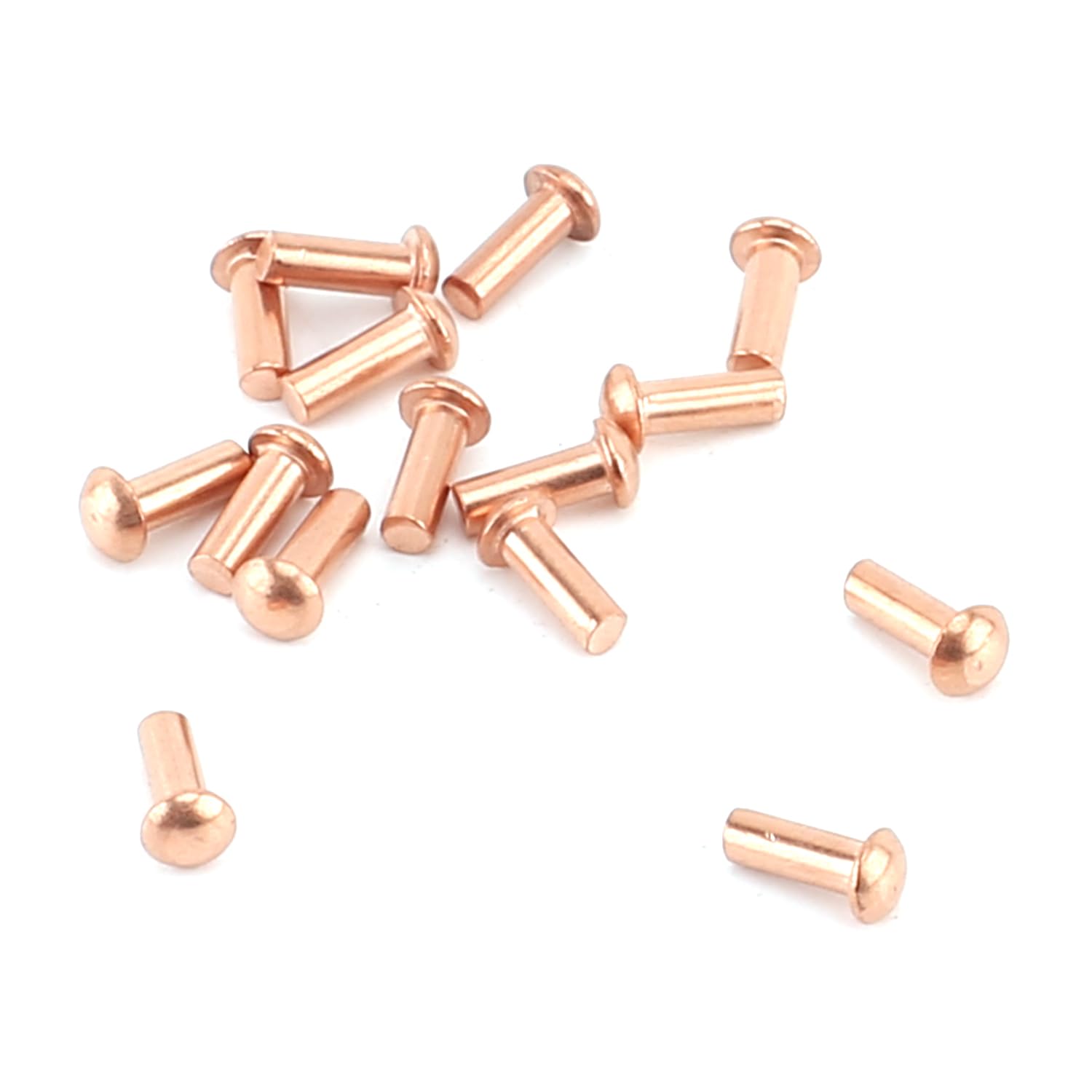 200Pcs M2 Copper Solid Rivets - 0.08