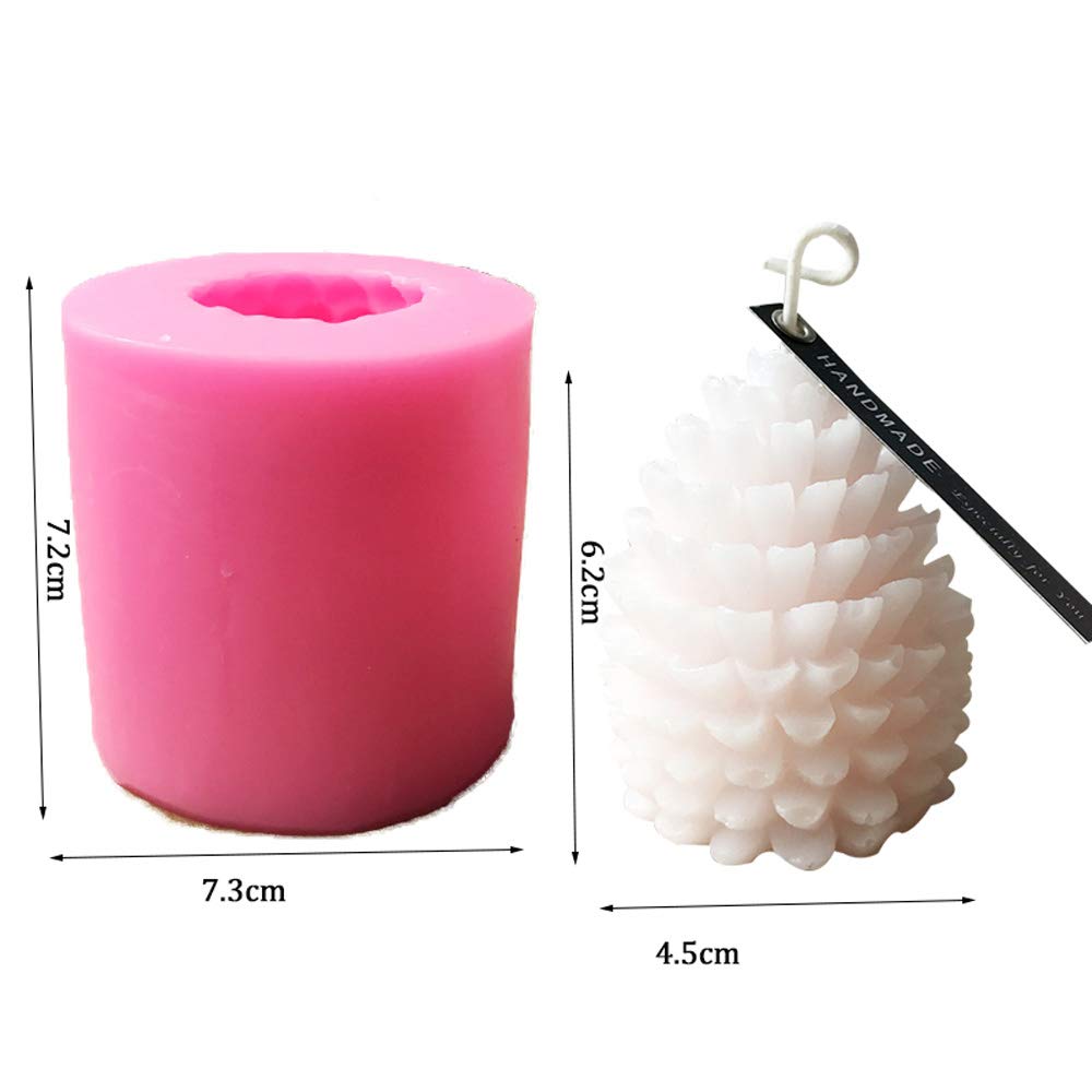 3D Christmas Pine Cone Nut Shaped Silicone Candle Mold for DIY Chocolate, Pastry, Fondant & Handmade Soap - Perfect for Holiday Baking, Candle Making & Crafting Gifts