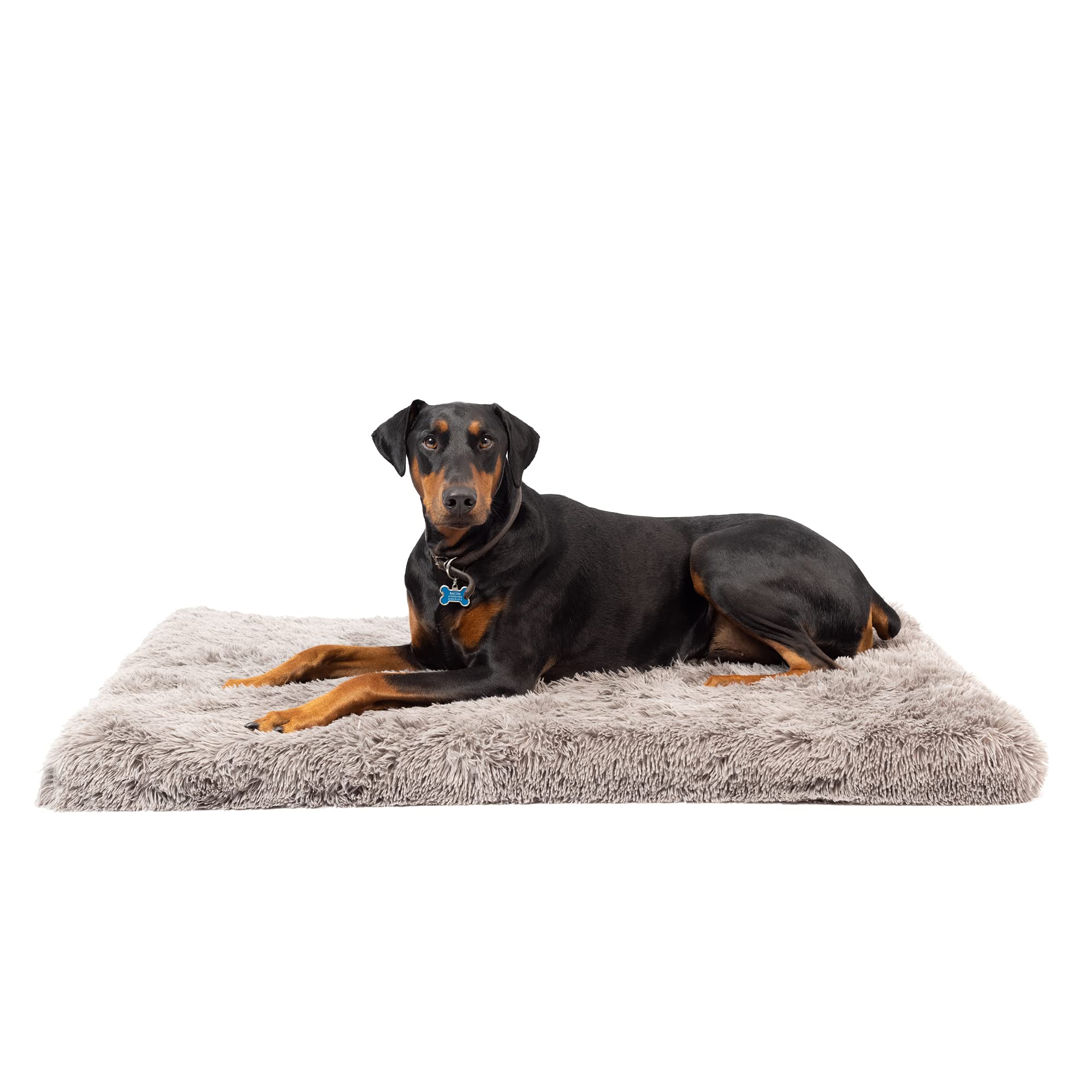 Premium Extra Plush Washable Dog Bed Mat - Non-Slip Crate Pad & Calming Pet Bed for Large Dogs (30