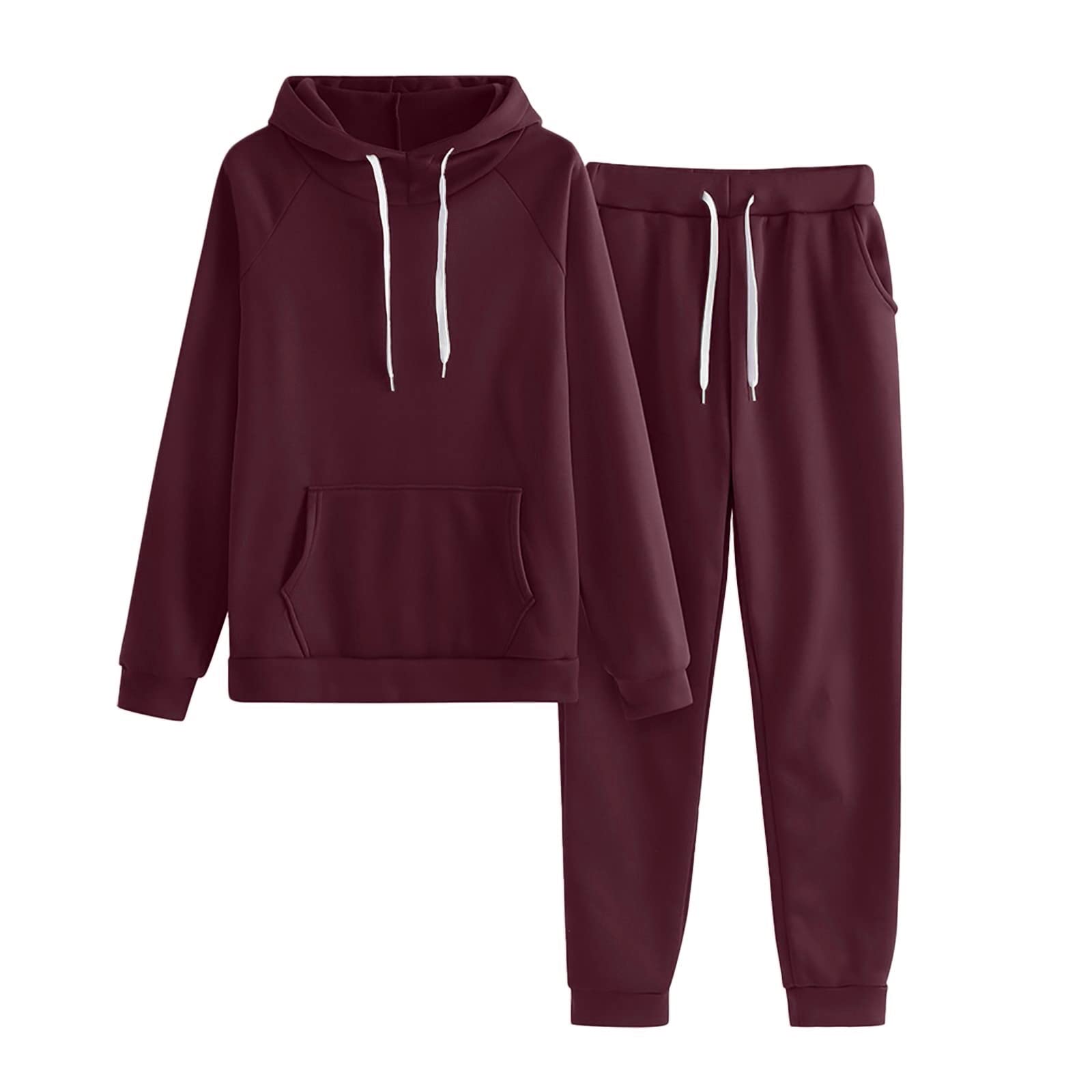 Women's 2-Piece Sweatsuit Set - Fall Casual Hoodie & Jogger Pants Outfit | Lounge Wear, Tracksuit for Women 2024 | Perfect for Home, Gym & Running
