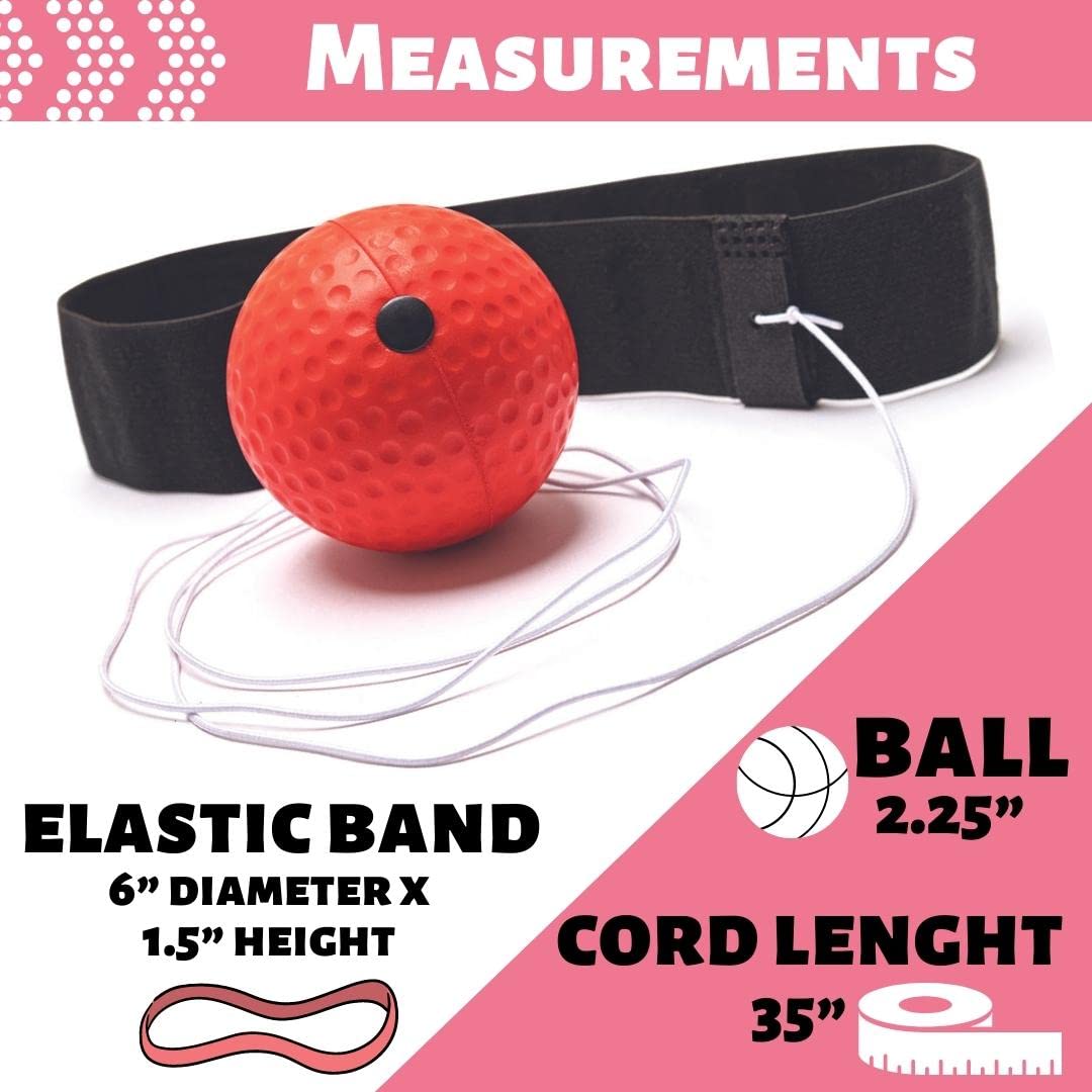 React Reflex Ball Training Set - Boxing Reflex Ball with Adjustable Headband for Men & Women - Improve Hand-Eye Coordination & Full-Body Workout - Perfect Boxing Gift for Fitness Enthusiasts | Great for Home Gym, Boxing Training & Stress Relief