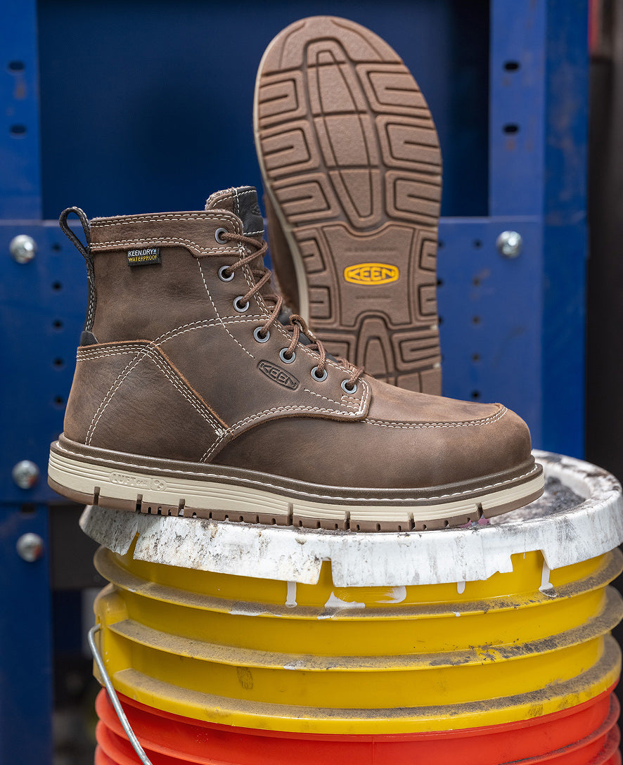 Women's San Jose 6 Waterproof Work Boots with Aluminum Toe - Cascade Brown/Gum | Slip-Resistant Safety Shoes for Construction, Hiking & Outdoor Activities