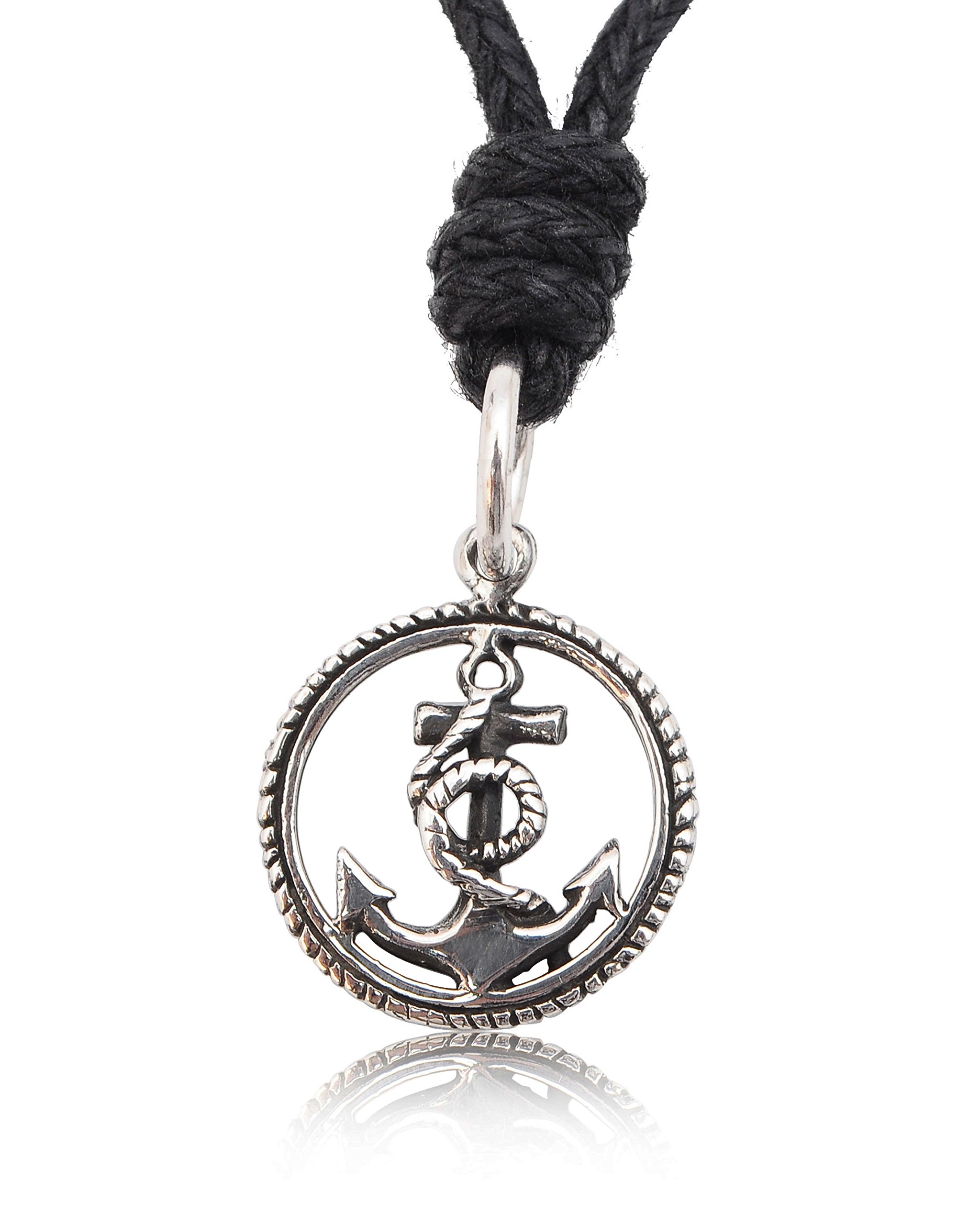 Sterling Silver Brass Anchor Charm Necklace - Nautical Boat Jewelry Pendant for Women & Men - Perfect for Sailing, Beach, and Marine-Themed Outfits