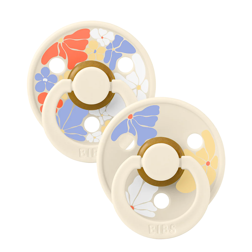 BIBS Color Pacifier 2-Pack - BPA-Free Baby Soother for Newborns & Infants - Soft Silicone Orthodontic Nipple - Perfect for Daycare, Travel & Sleep Comfort (Studio Collection)
