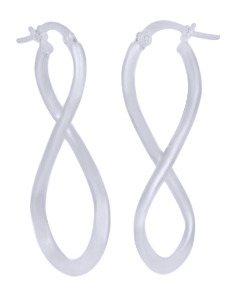 14K Solid Gold Infinity Hoop Earrings for Women - Elegant Everyday Jewelry for Work, Parties & Special Occasions