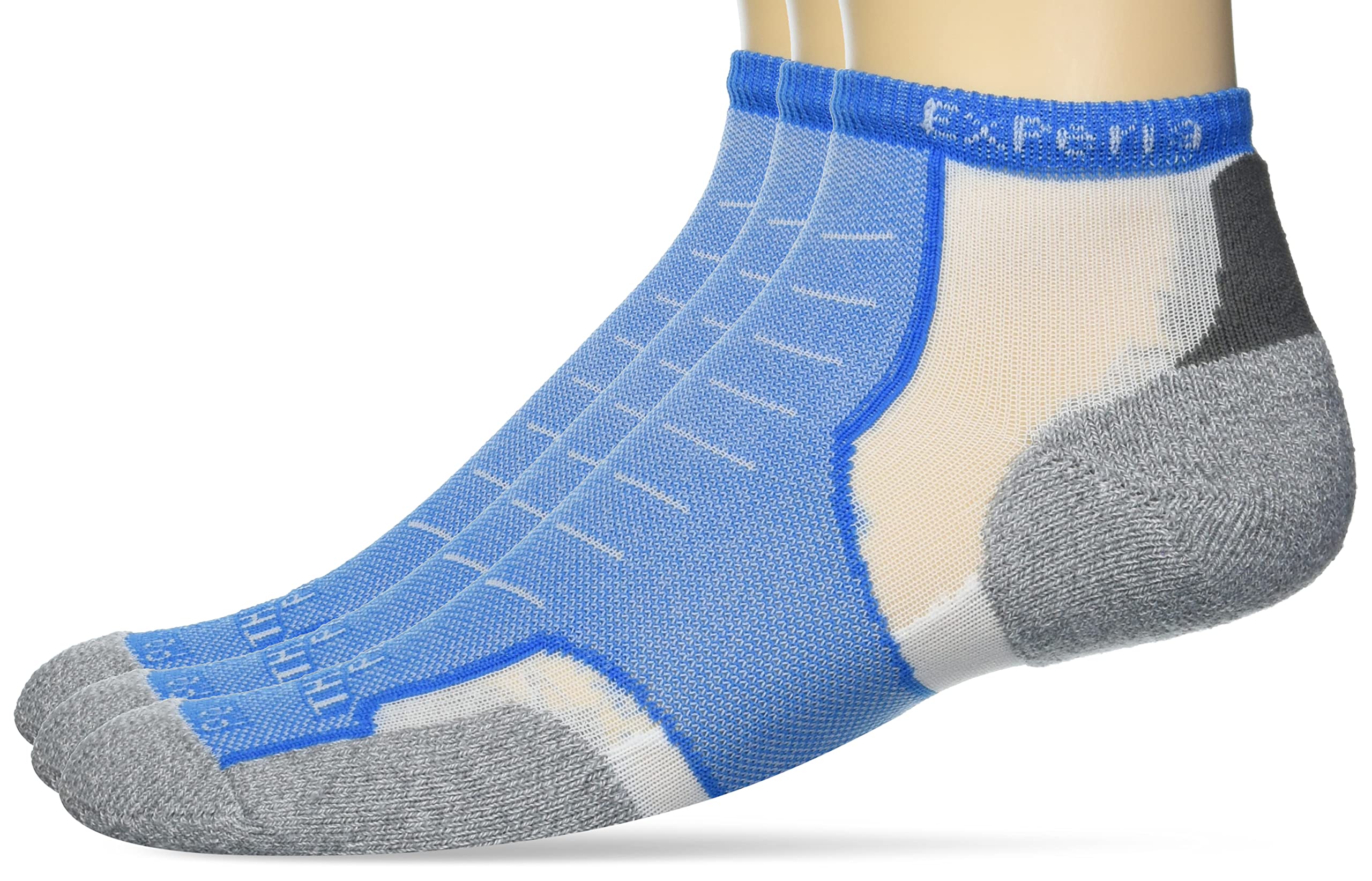 Thorlos Experia Xccu Thin Cushion Running Socks - Low Cut Athletic Socks for Men & Women - Lightweight Performance Socks for Running, Hiking & Gym Workouts