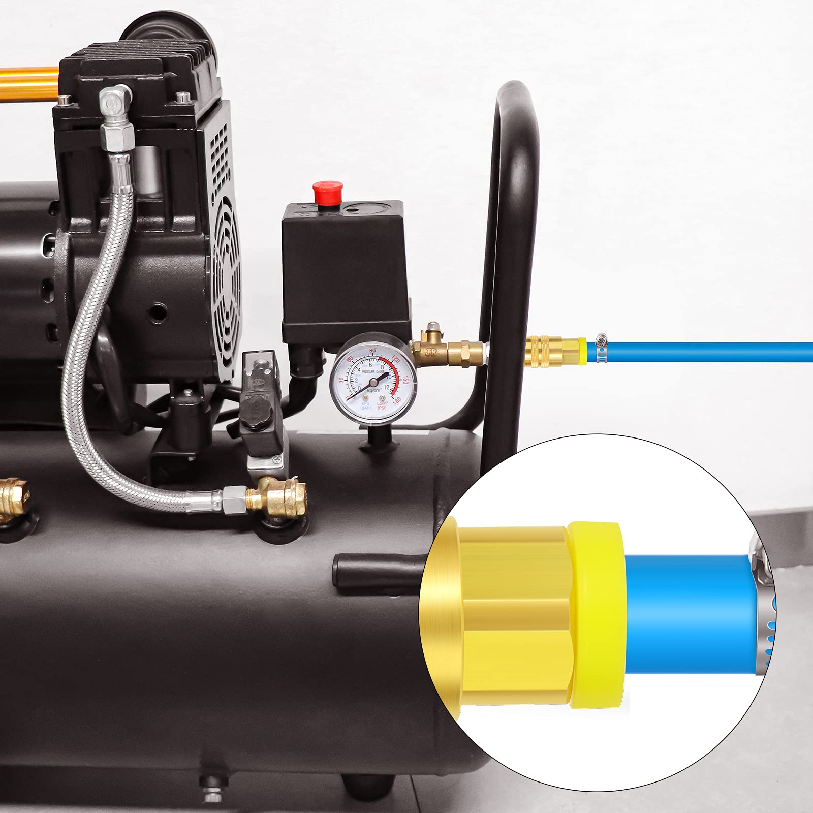 12-Piece Industrial Air Coupling Set with 3/8