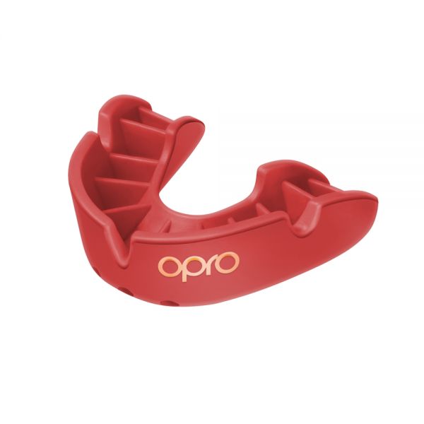 OPRO Bronze Red Mouth Guard for Sports & Teeth Grinding - Perfect for Boxing, MMA, and Nighttime Teeth Protection