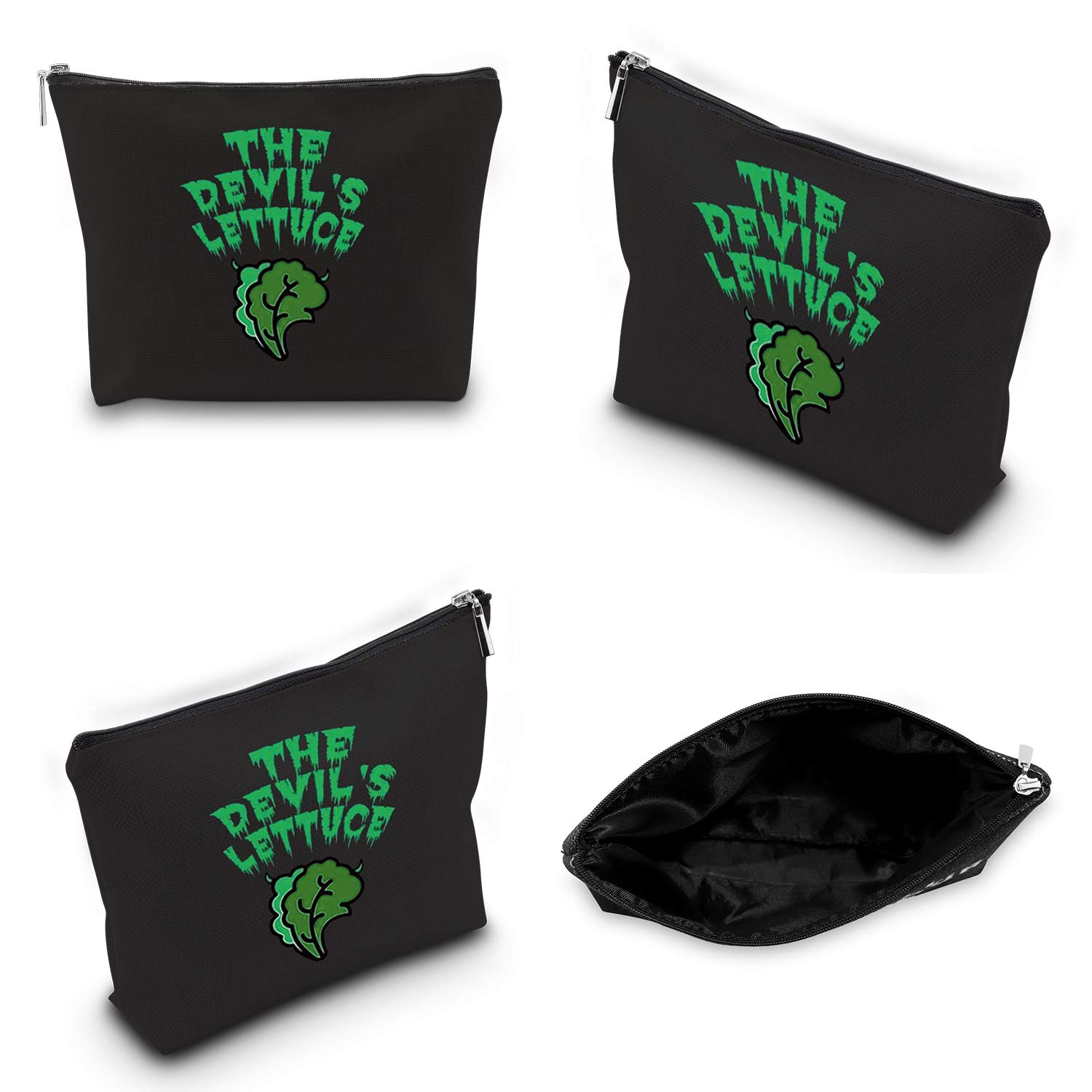 Funny Weed Lover Gift - Devils Lettuce Cosmetic Bag | Stoner Humor Toiletry Pouch for Cannabis Enthusiasts | Perfect for 420 Parties, Festivals & Travel Accessories