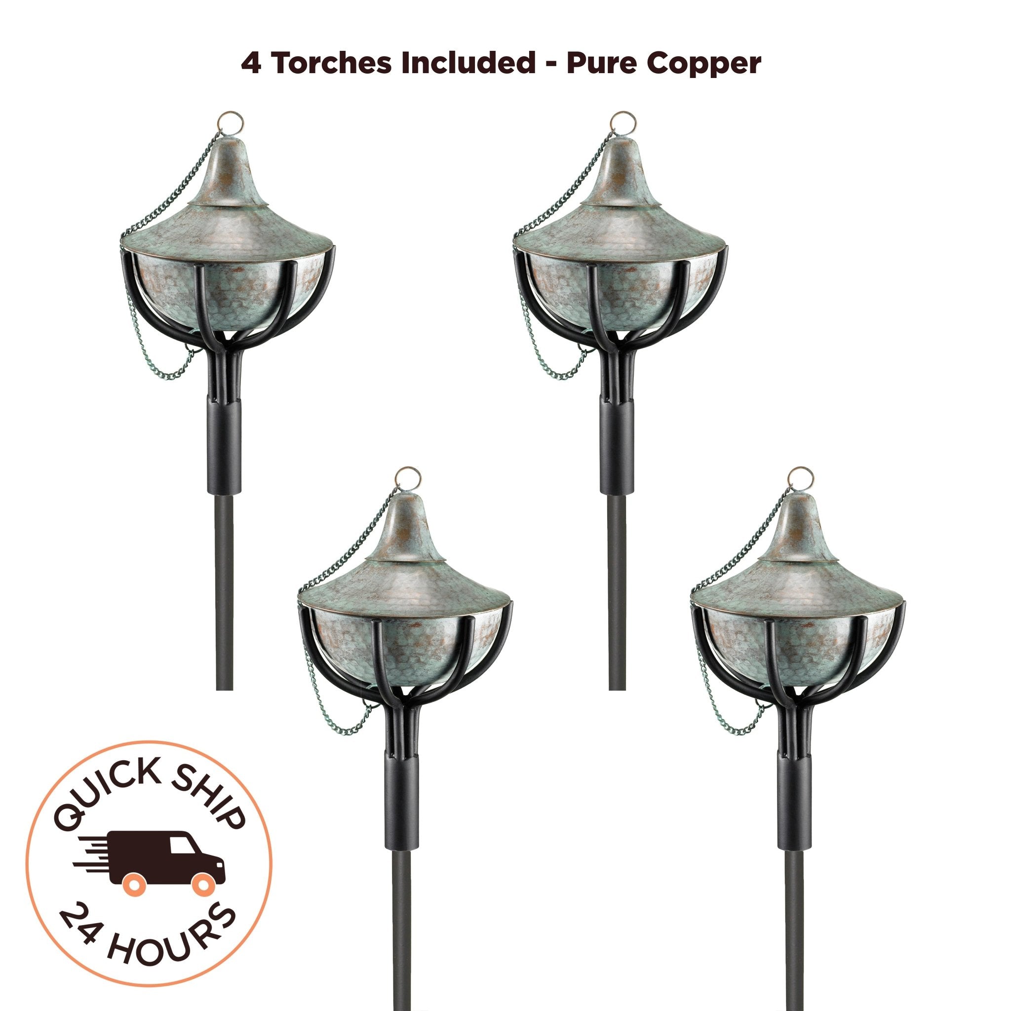 Medium Torch Lighter - Pack of 4 Refillable Butane Lighters for Camping, BBQ, Outdoor Adventures & Emergency Use