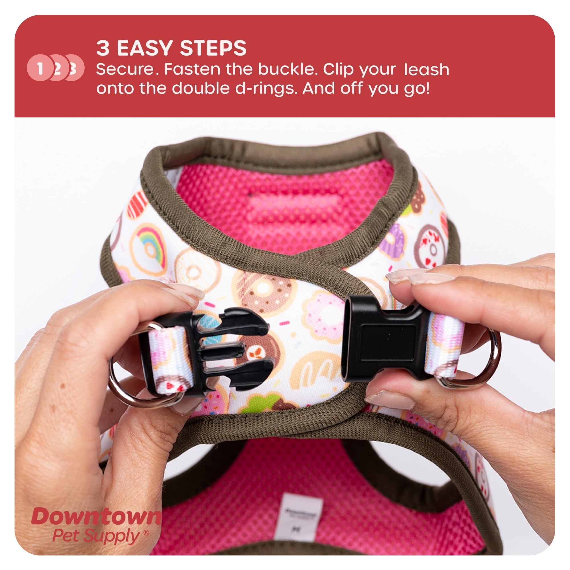 **No-Pull Step-in Dog Harness for Small Dogs | Adjustable Padded Mesh with Reflective Trim | Comfortable & Secure Buckle Strap | Perfect for Walking, Training & Outdoor Adventures**