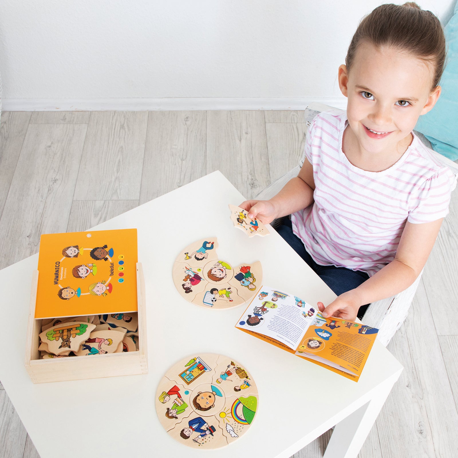Beleduc Humanico Emotions Puzzles - Social Emotional Learning Game for Kids - Enhance Emotional Intelligence & Social Skills at Home or School