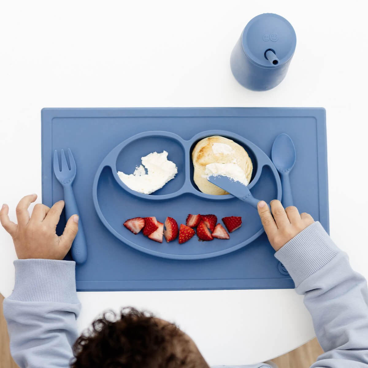 Happy Feeding Set - Advanced Toddler Tableware for Kids 2+ Years | BPA-Free Baby Plates, Bowls & Utensils | Perfect for Home, Daycare & Travel Mealtime
