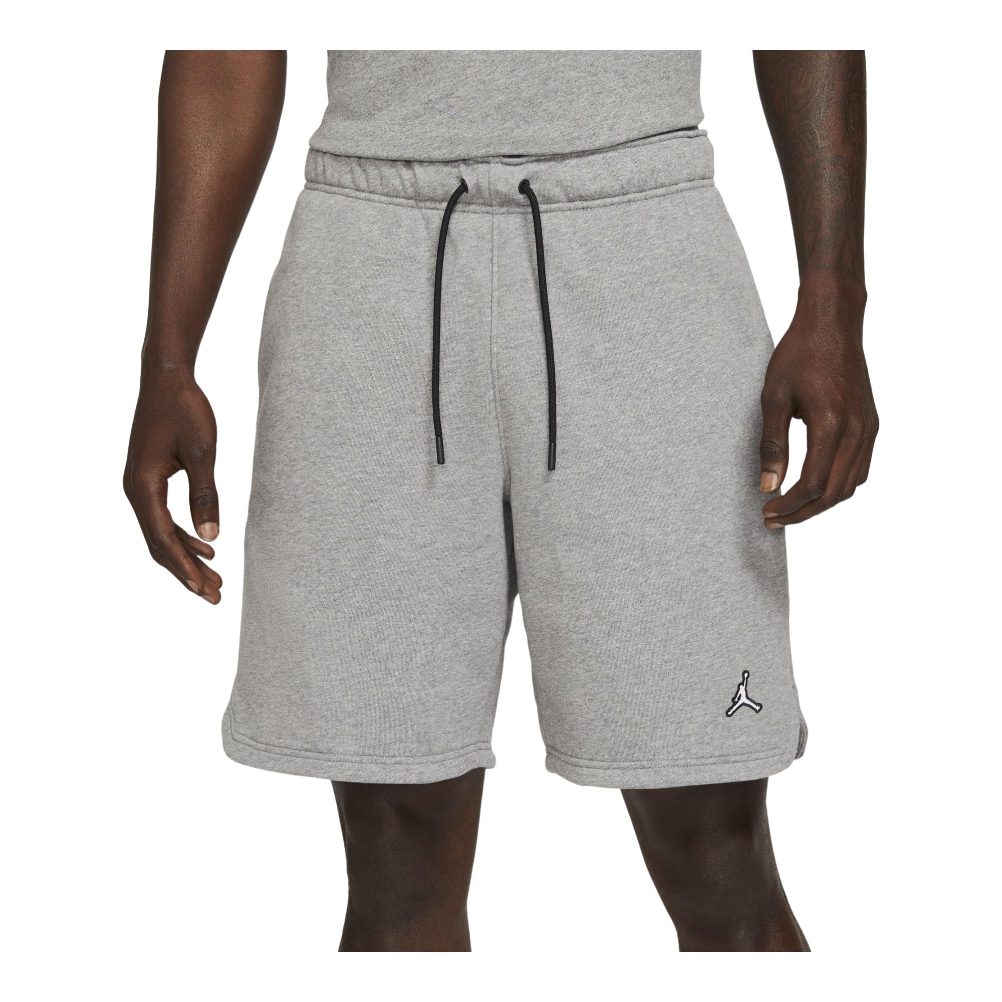 Jordan Men's Carbon Heather Essentials Fleece Shorts - Comfortable Athletic Shorts for Running, Gym & Casual Wear - Size M