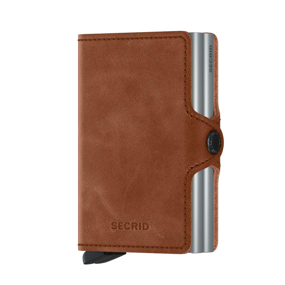 Secrid Vintage Twin Wallet - RFID Blocking Leather Bifold Wallet for Men & Women - Perfect for Travel, Business & Everyday Use