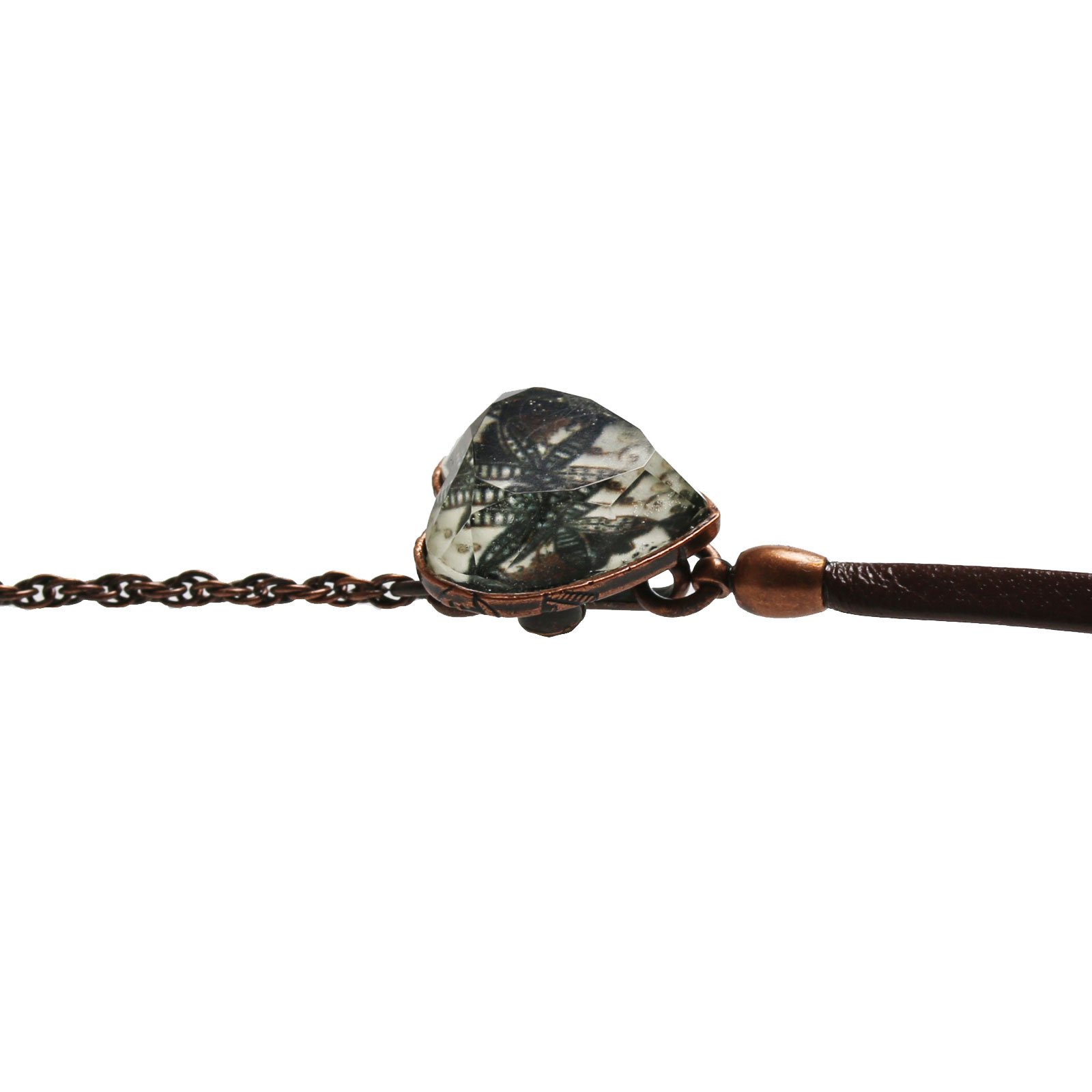 Elegant Lilies Leather Eyeglass Chain with Heart Charm - Stylish Glasses Holder for Reading, Driving & Fashion Accessories