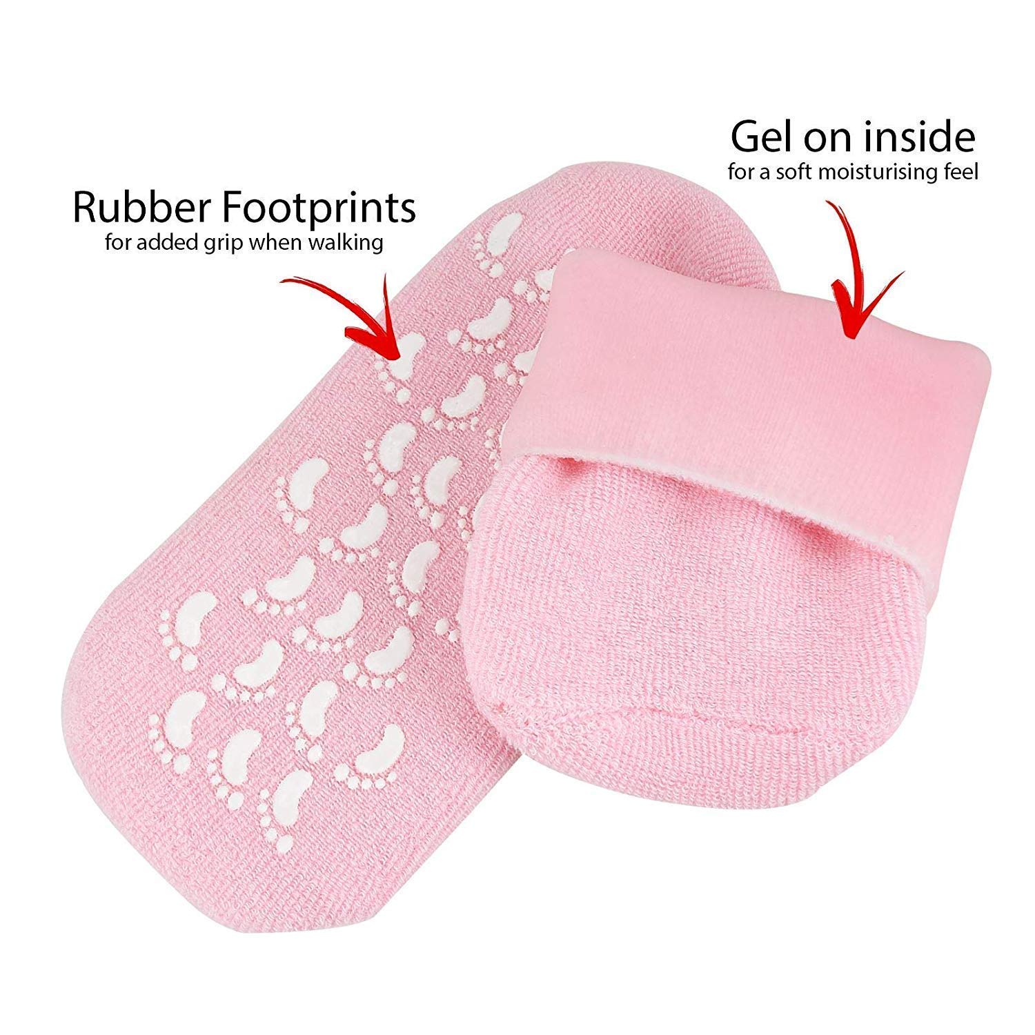 Vruta Moisturizing & Whitening SPA Gel Socks - Exfoliating Foot Treatment for Smooth Skin | Reusable Silicone Foot Mask for Men & Women | Perfect for Pedicures, Dry Cracked Heels & At-Home Foot Care