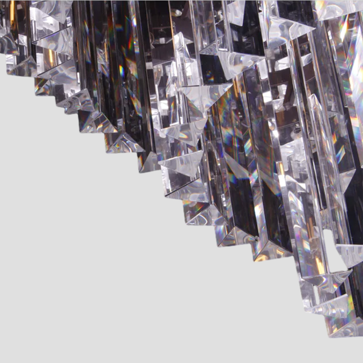 Falria Multi-Tiered Crystal Rod Chandelier - Elegant Lighting Fixture for Dining Room, Living Room & Bedroom Decor