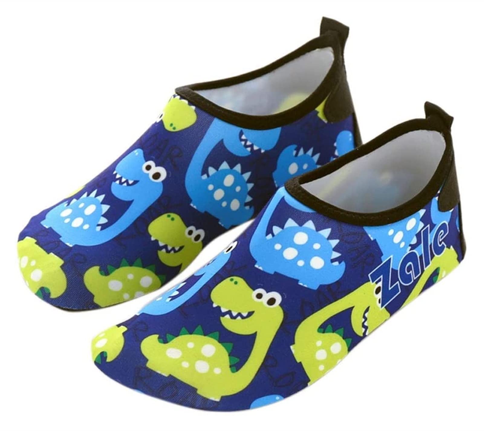 UMKY Toddler Water Shoes for Boys & Girls - Lightweight Quick-Dry Beach Shoes for Swimming, Snorkeling, Diving - Non-Slip Sole Outdoor Casual Shoes (Blue Dinosaur, Size 22/23 EU) - Perfect for Beach Vacations, Pool Parties & Water Play