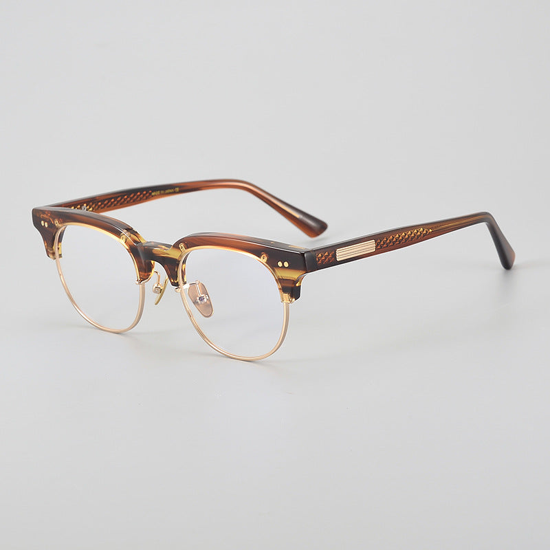 Vintage Round Titanium Eyeglass Frames MS 001 - Lightweight Durable Retro Style for Men & Women - Perfect for Reading, Fashion, and Everyday Wear