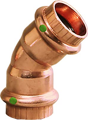 Viega ProPress 45 Copper Elbow 3/4 Inch - 10 Pack (Model 77023) for Plumbing, HVAC & Water Supply Systems
