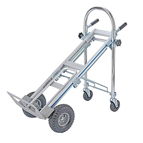 Heavy Duty 770lb Ergonomic Aluminum Hand Truck - Folding 3-in-1 Luggage Cart for Travel, Moving & Office Use | Portable Dolly for Suitcases, Packages & Home Storage Organization