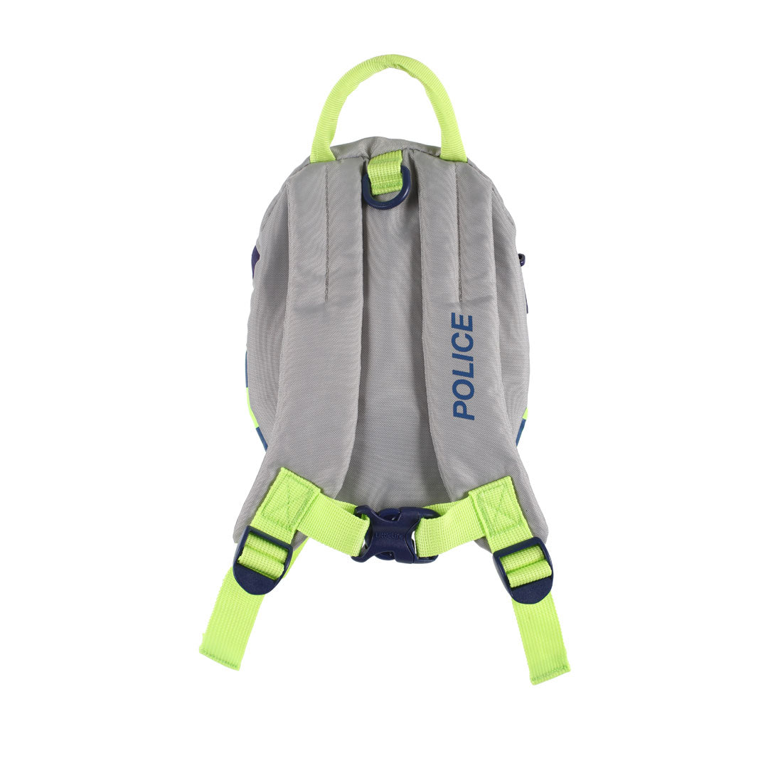 LittleLife Police Toddler Backpack with Safety Rein & LED Flashing Light - Adjustable Kids Walking Harness for Daycare, Travel & Outdoor Adventures