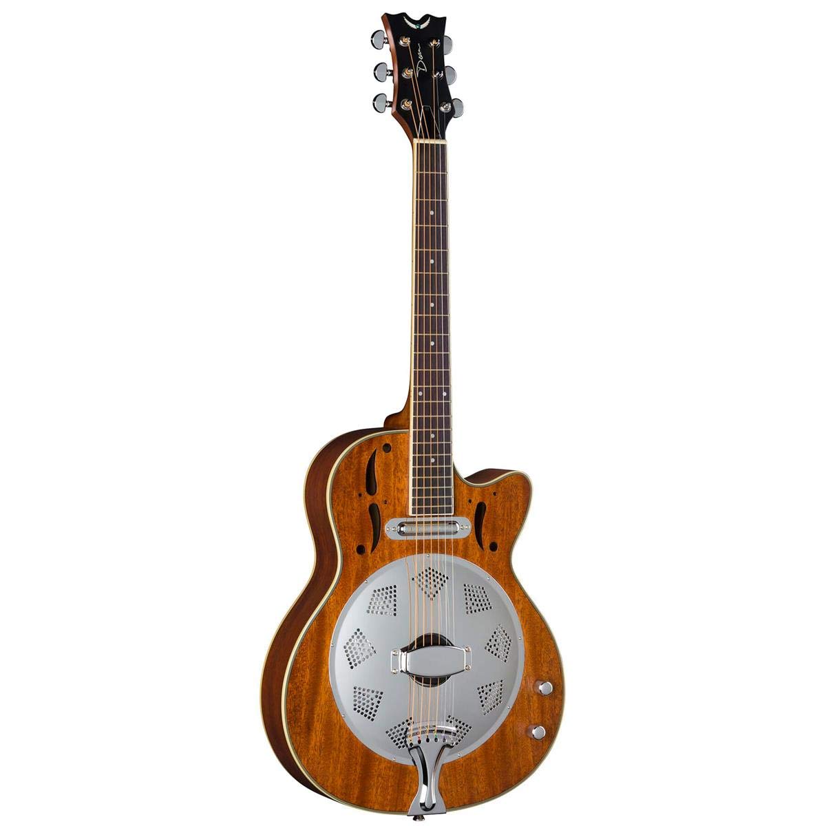 Dean Resonator Cutaway Electric Guitar - Natural Mahogany Finish for Blues & Slide Guitar Playing - Perfect for Stage Performances & Home Practice