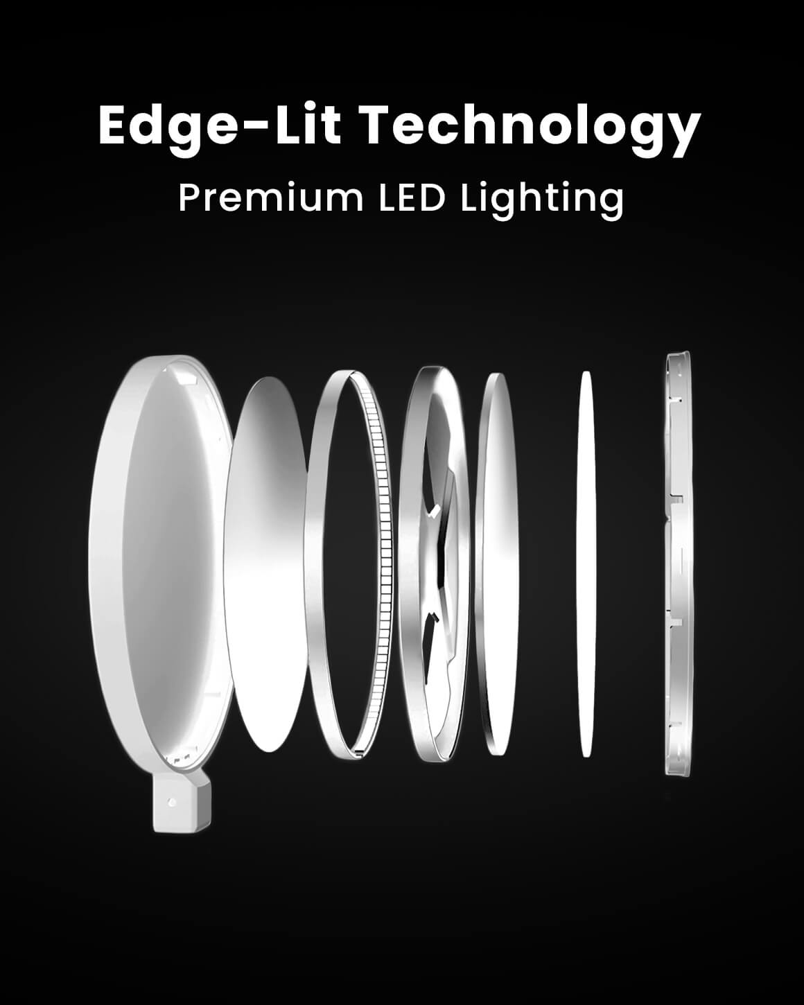Lume Cube Edge Light 2.0 White LED Desk Lamp with Adjustable Base - Perfect for Home Office, Video Conferencing & Content Creation Lighting