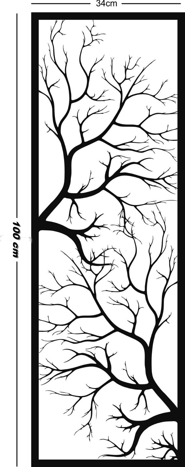 DEKADRON Modern Metal Wall Art - Handcrafted Tree Sign & Geometric Branch Decor for Home & Office (14