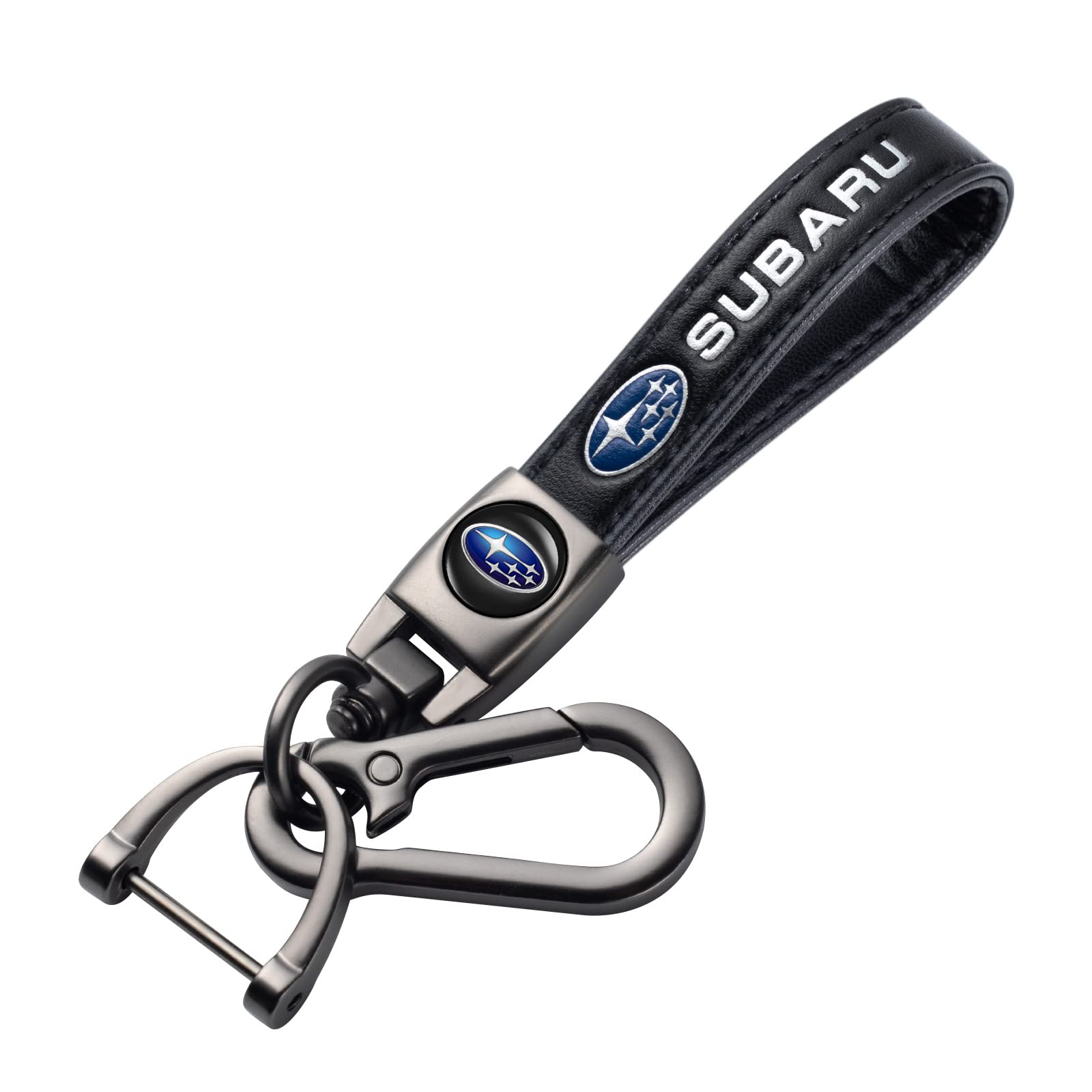 Premium Leather Car Keychain for Men & Women - Customizable Key Fob Keyring with Logo - Perfect Gift for Family & Friends - Durable Car Accessories for Everyday Use & Travel Essentials