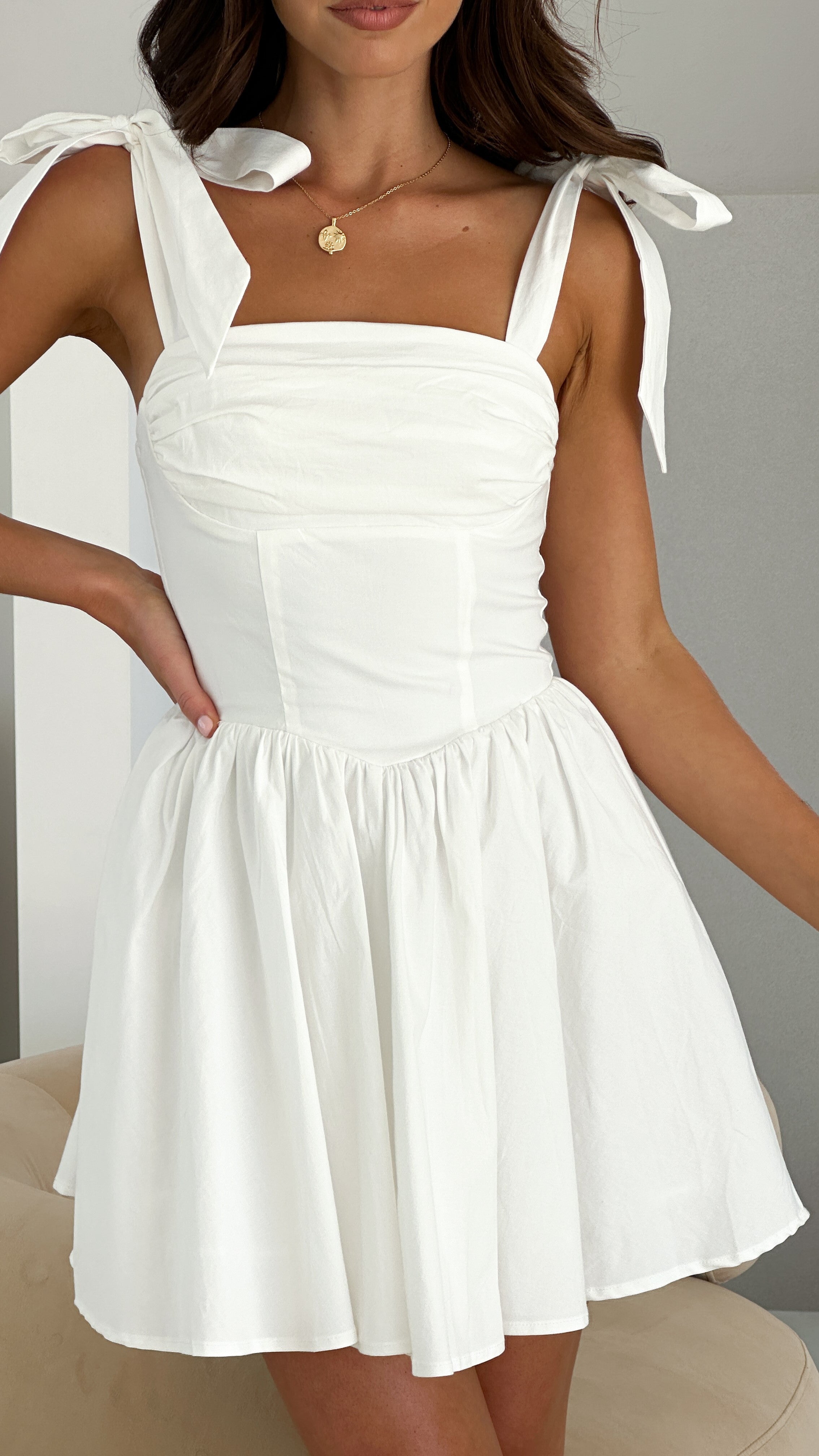 Haisley Mini Dress for Women - Elegant White Summer Party Cocktail Dress | Perfect for Weddings, Dates & Night Out