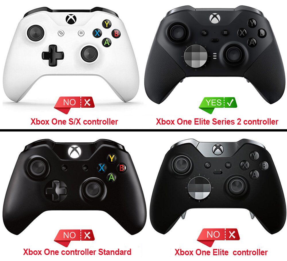 eXtremeRate PlayVital Anti-Slip Silicone Case with Thumb Grips for Xbox One Elite Series 2 & Elite 2 Core Controller - Semi-Transparent Clear - Enhanced Grip & Protection for Gaming Sessions