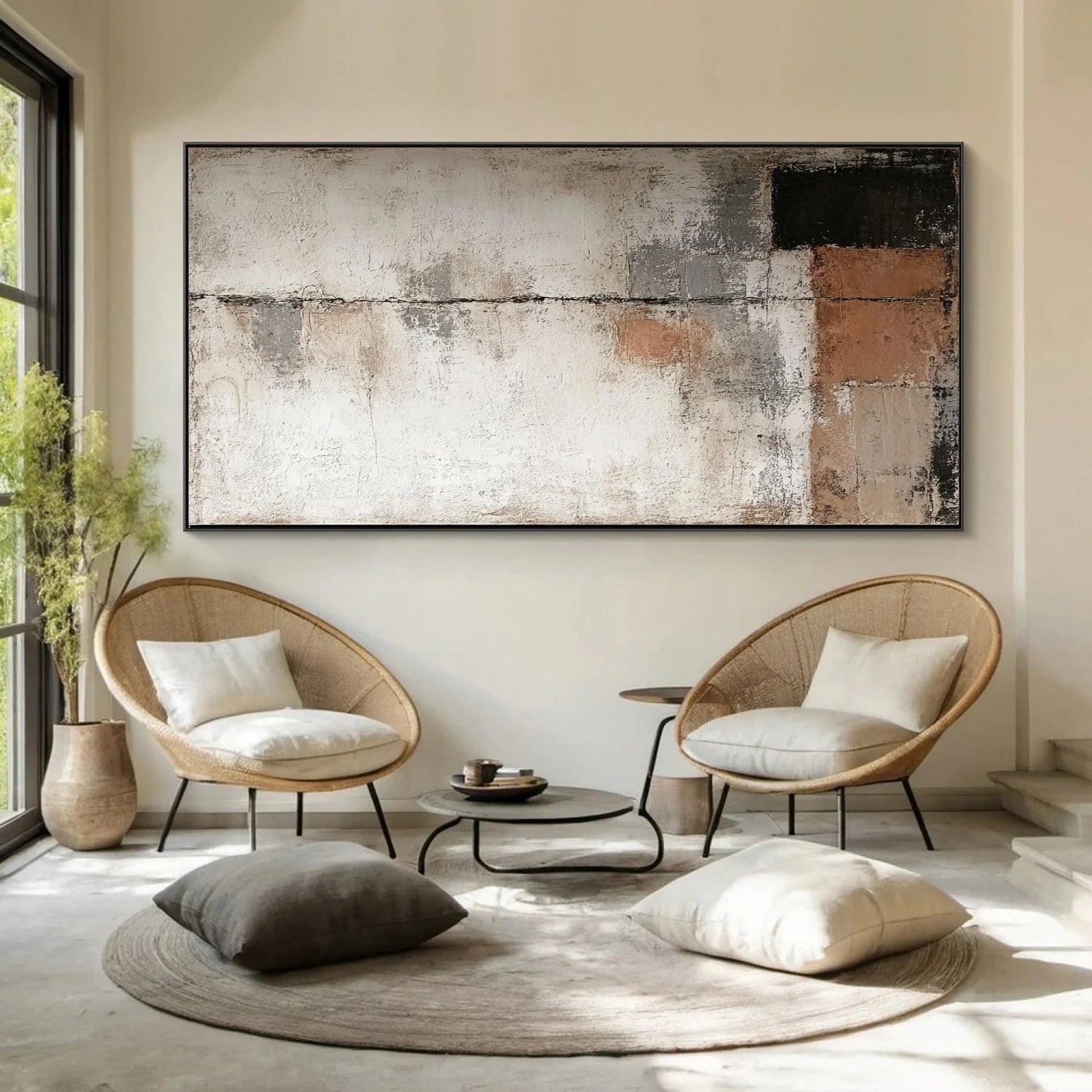 Abstract Painting #AB 342 - Modern Wall Art for Living Room, Bedroom & Office Decor | Large Canvas Artwork for Home & Office