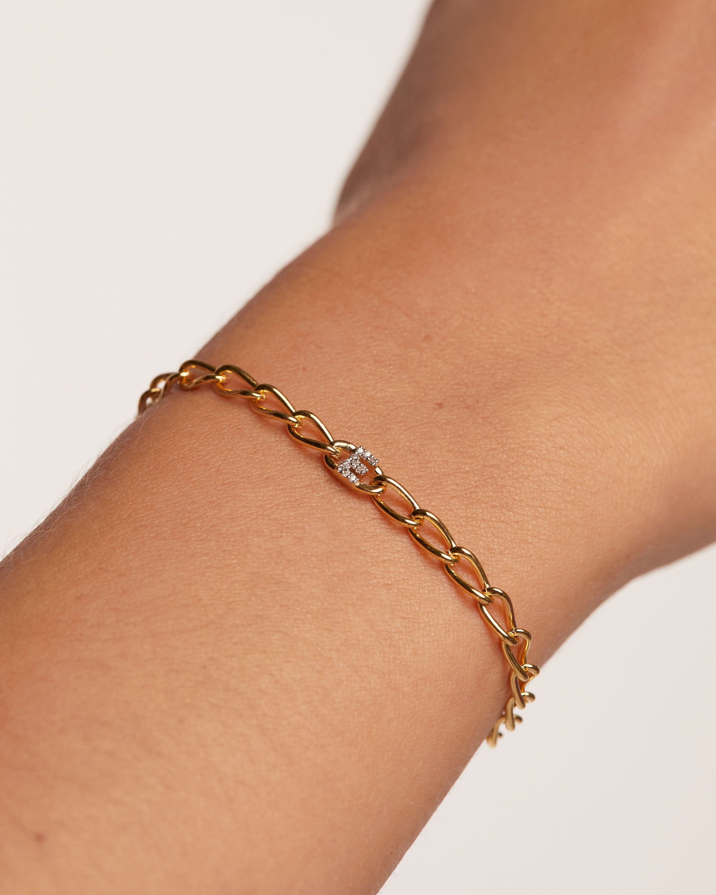 Elegant Letter E Chain Bracelet for Women - Sterling Silver Initial Jewelry Gift for Her - Perfect for Everyday Wear, Birthdays & Special Occasions