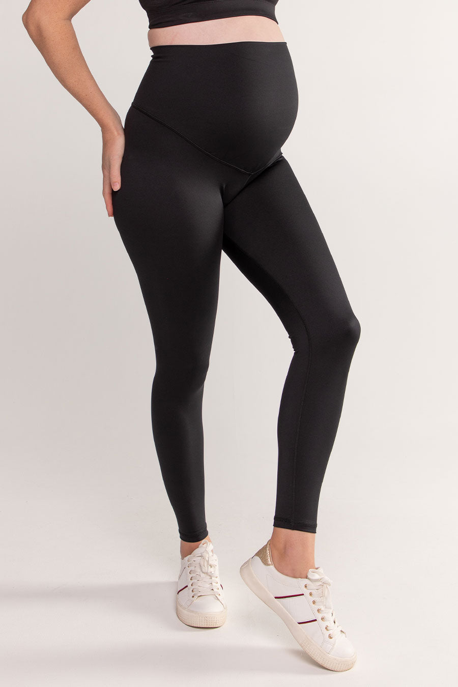 Thermal Mama Maternity Full Length Leggings for Pregnancy - Soft Stretchy Black Leggings for Women - Perfect for Winter, Yoga & Everyday Comfort