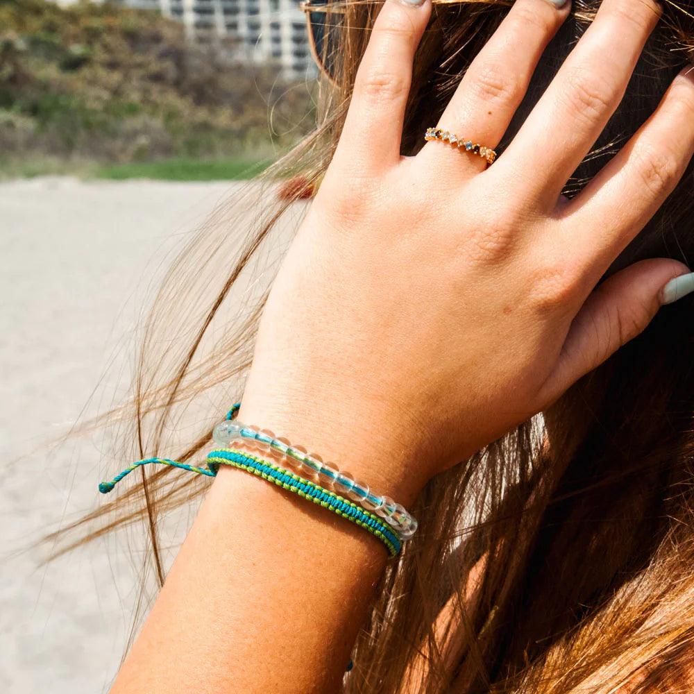 4Ocean April 2024 Limited Edition Earth Day Beaded Bracelet - Eco-Friendly Ocean Conservation Jewelry for Women & Men - Perfect for Earth Day Gifts, Beach Vacations & Environmental Awareness