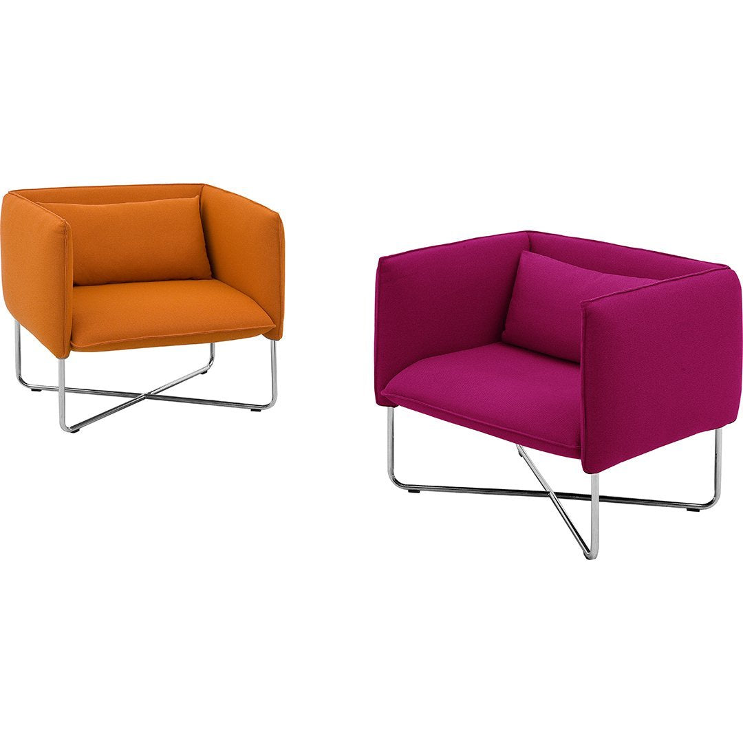 Busk Hertzog Groove Chair - Modern Lounge Chairs with Softline Comfort for Living Room, Patio & Office Relaxation