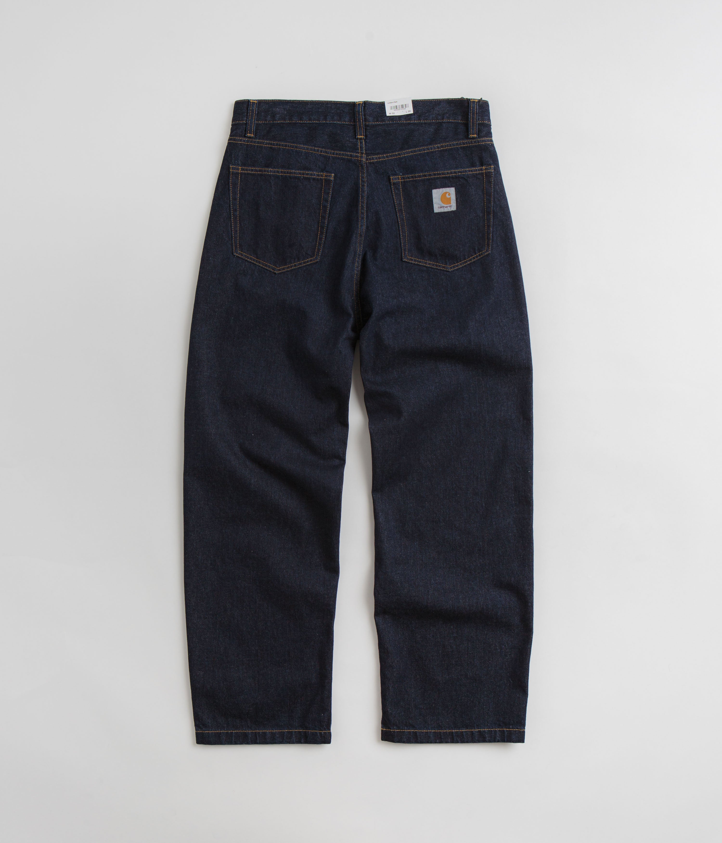 Carhartt Landon Pants for Men - Durable Work Pants in Blue Rinsed Denim - Perfect for Construction, Outdoor Work & Casual Wear