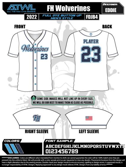 Wolverines White Full Button Baseball Jersey - Official Team Apparel for Games, Fan Events & Sports Enthusiasts