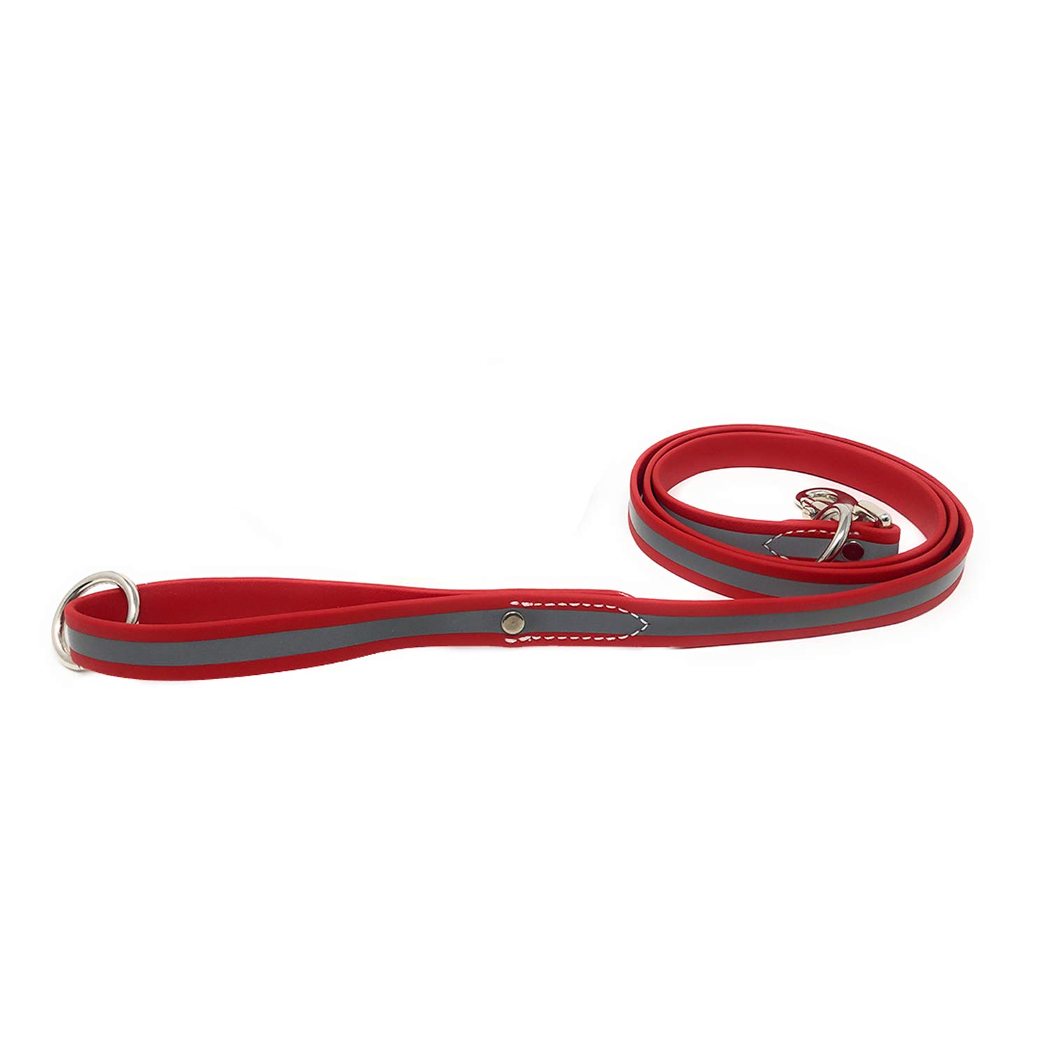 Regal Dog Products 5ft Reflective Dog Leash - Strong & Lightweight Pet Lead with Easy Collar Hook for Small, Medium, Large & XL Dogs - Perfect for Night Walks, Jogging & Outdoor Adventures (Red)