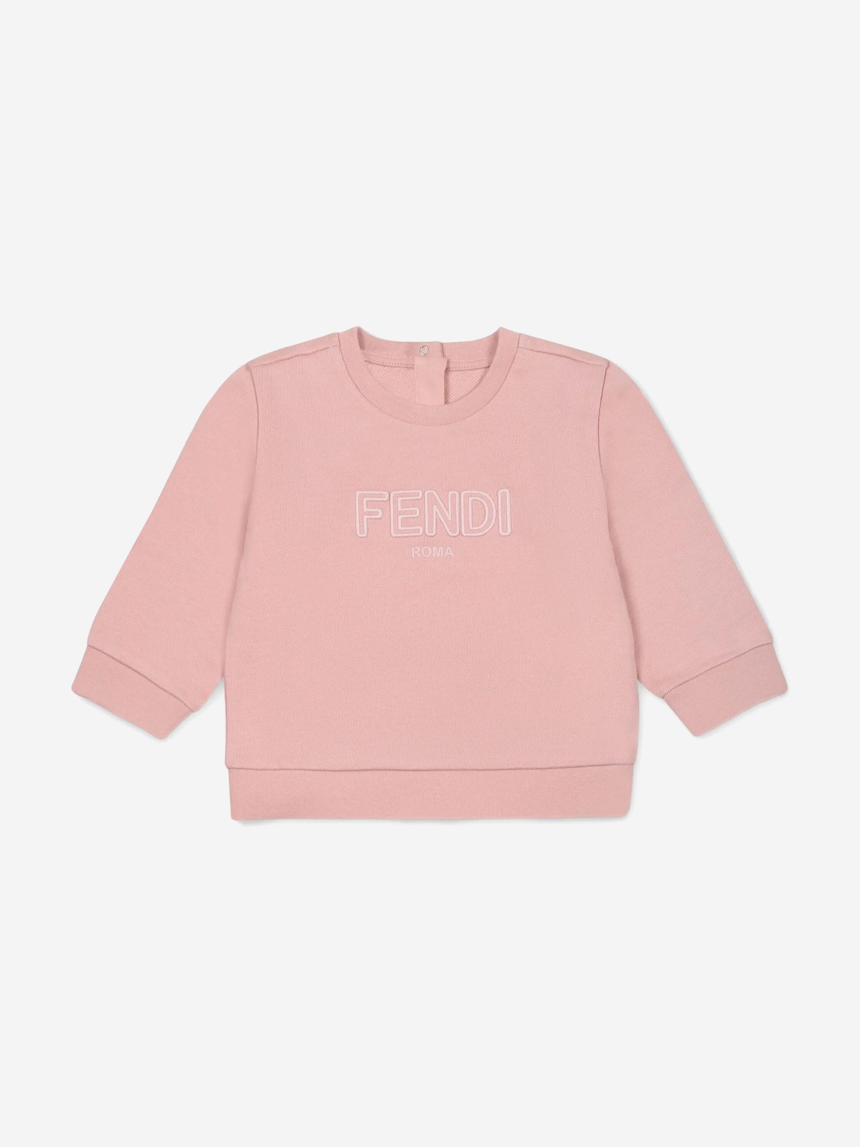 Pink Baby Girls Logo Sweatshirt - Cute & Comfortable Pullover for Toddler Girls - Perfect for Playdates, Daycare & Family Outings