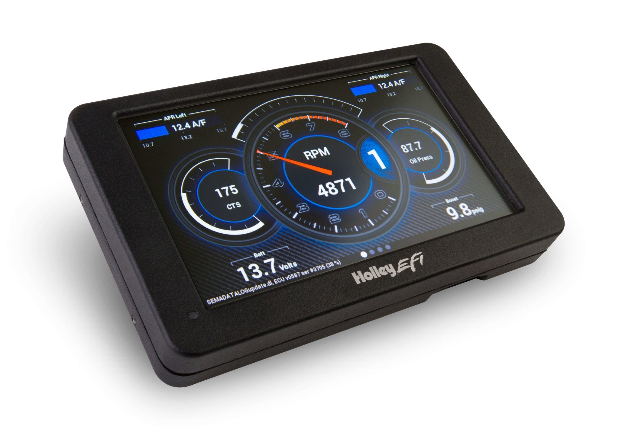 Holley EFI 7 Digital Dash - High Performance LCD Display for Racing & Off-Road Vehicles | Real-Time Engine Monitoring & Customizable Gauges | Perfect for Drag Racing, Track Days & Off-Road Adventures