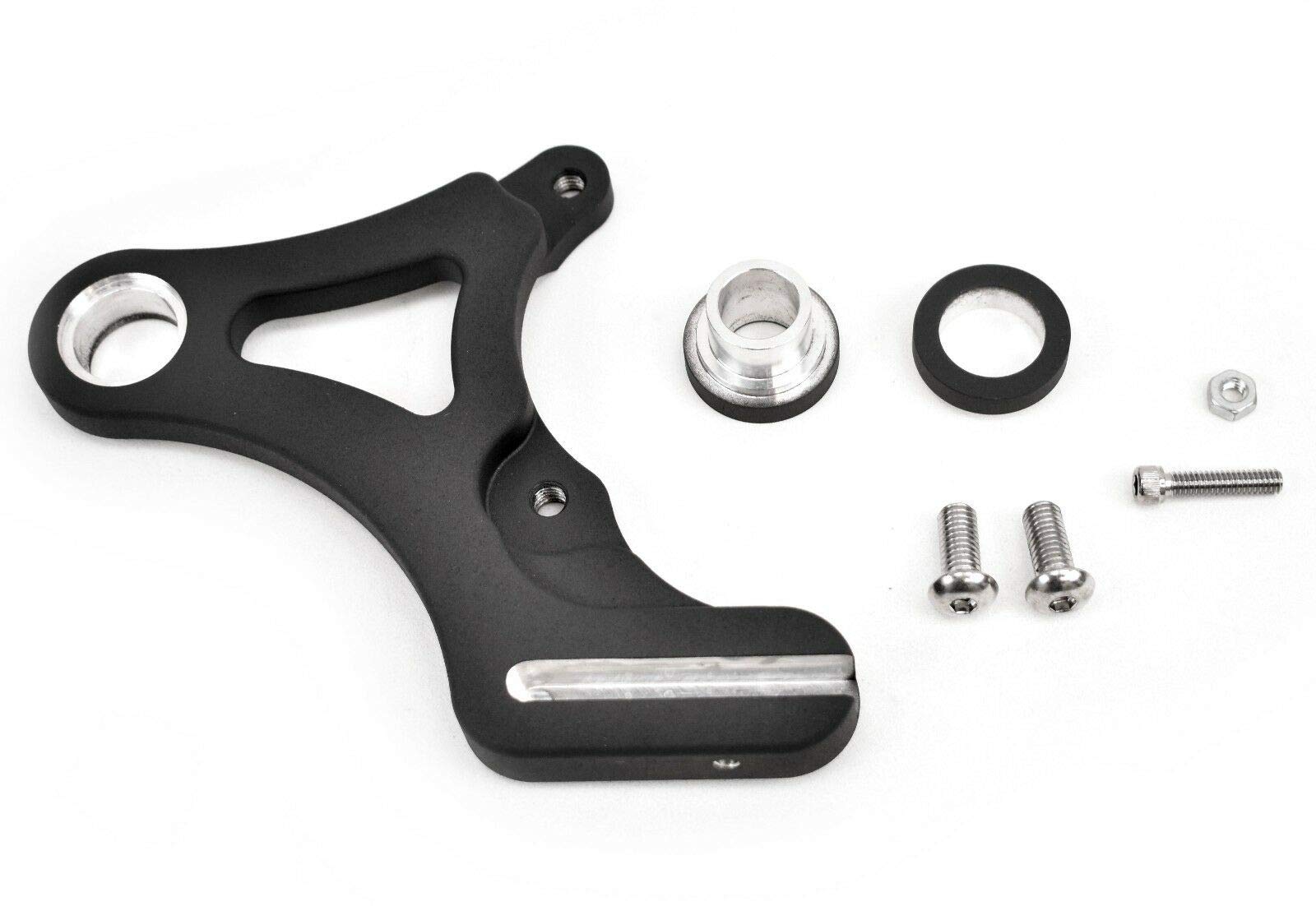 Black Ultima REAR Brake Caliper Mount for 1987-99 Harley Softail Models with 3/4