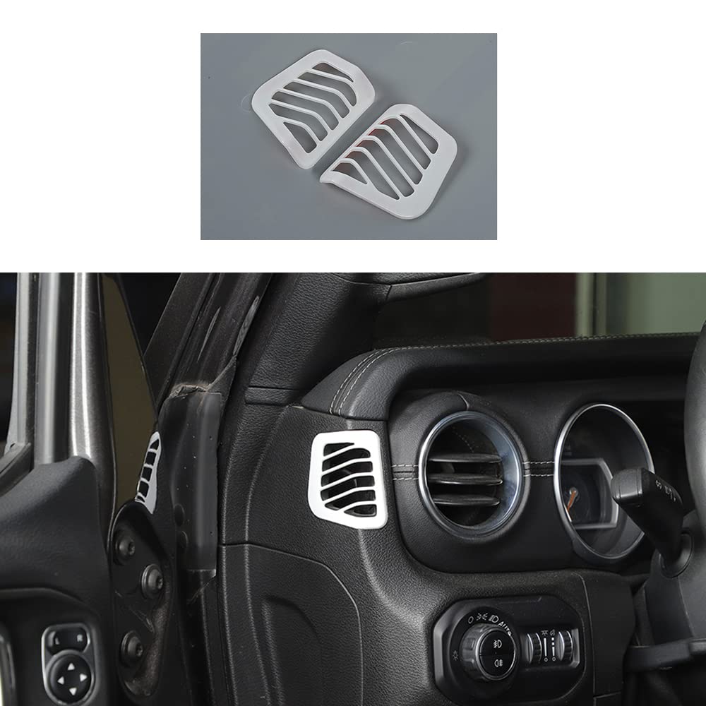 Jeep Wrangler JL & Gladiator JT Dashboard Air Vent Cover (2018+ Models) - White Interior Accessory Trim | Perfect for Off-Roading & Custom Car Decor