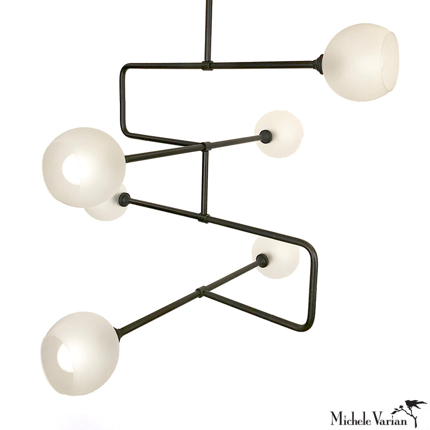 Modern Black Stacked Triple Circuit Chandelier Pendant Light Fixture for Dining Room, Living Room & Bedroom | Elegant Ceiling Lighting for Home Decor